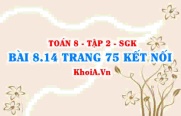 Bài 8.14 trang 75 Toán 8 Kết nối tri thức Tập 2